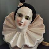 Vintage Pierrot ceramic lamp base.