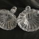 Glass candlesticks blown and pressed