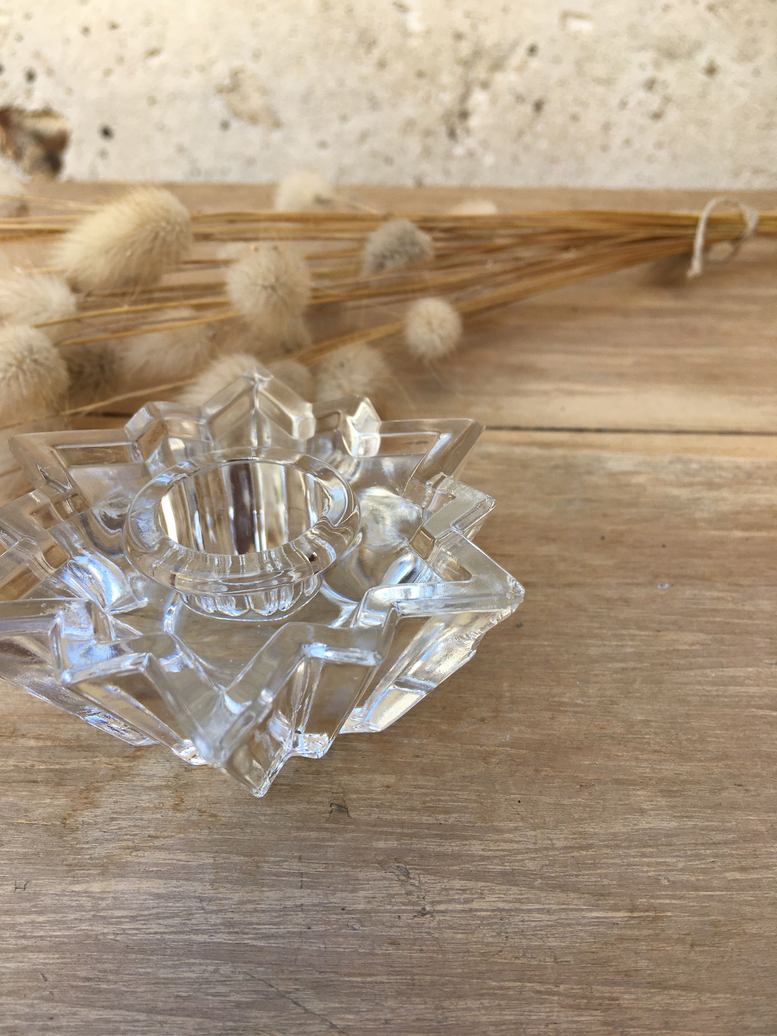 Pair of star candle holders