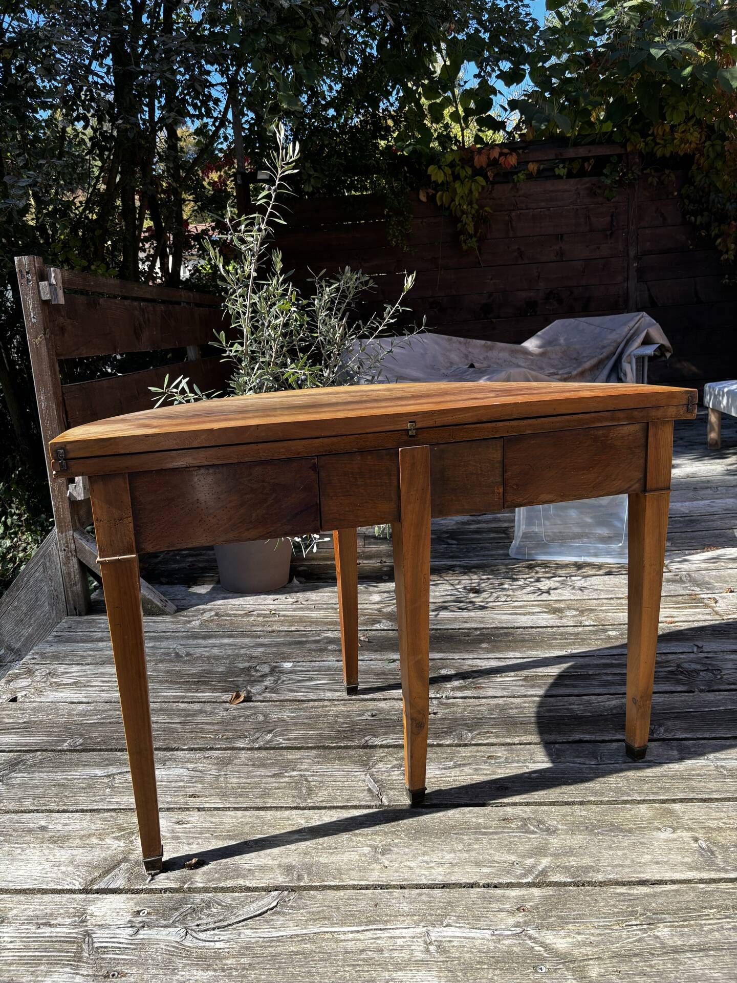 Table demi lune fin art deco années 1930