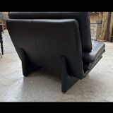 Paire de fauteuils design cuir buffle