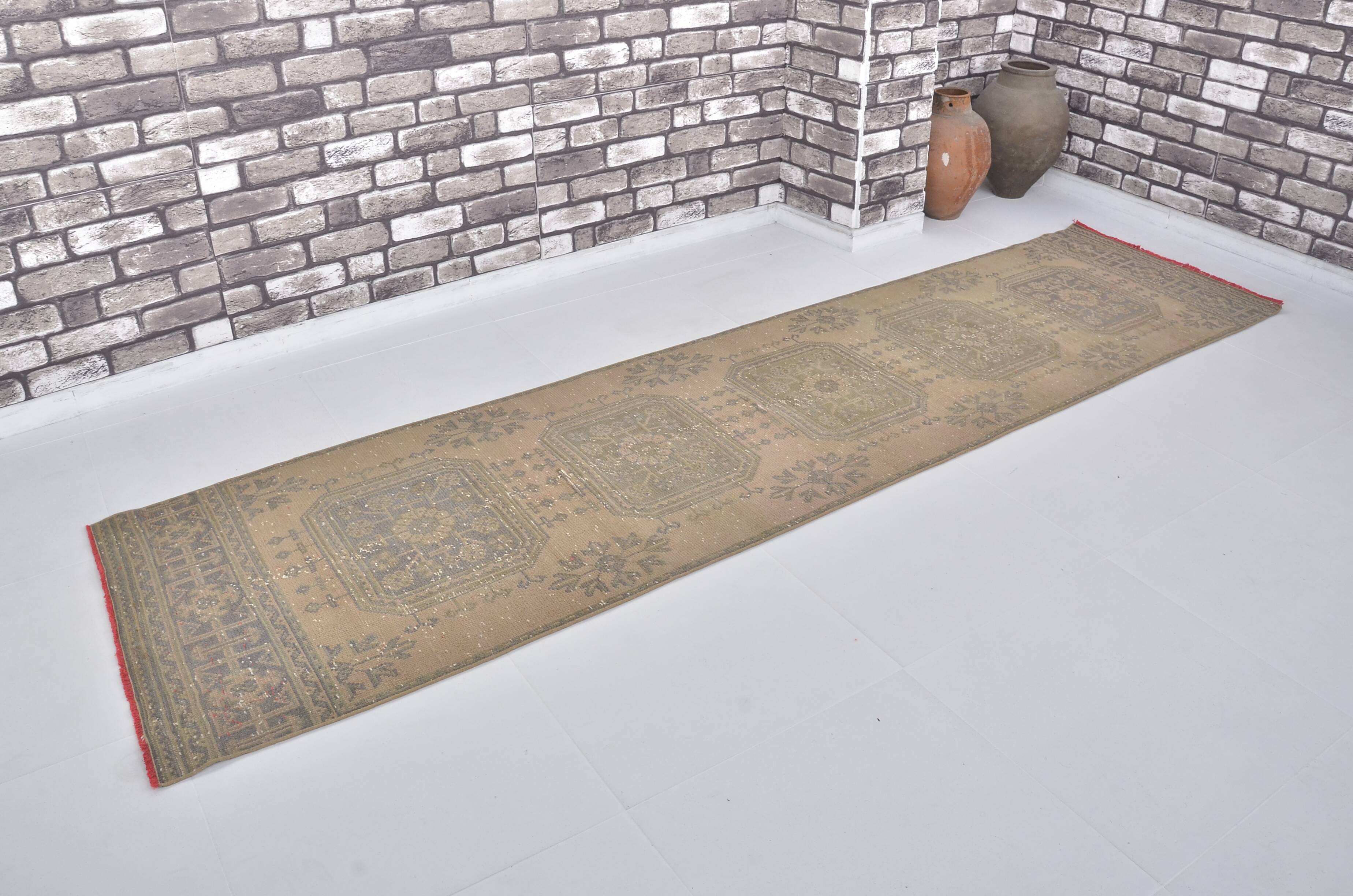 Anatolian oushak hallway runner rug