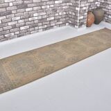 Anatolian oushak hallway runner rug