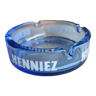 Cendrier verre bleu clair marque Henniez