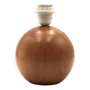 Lampe boule en bois blond,