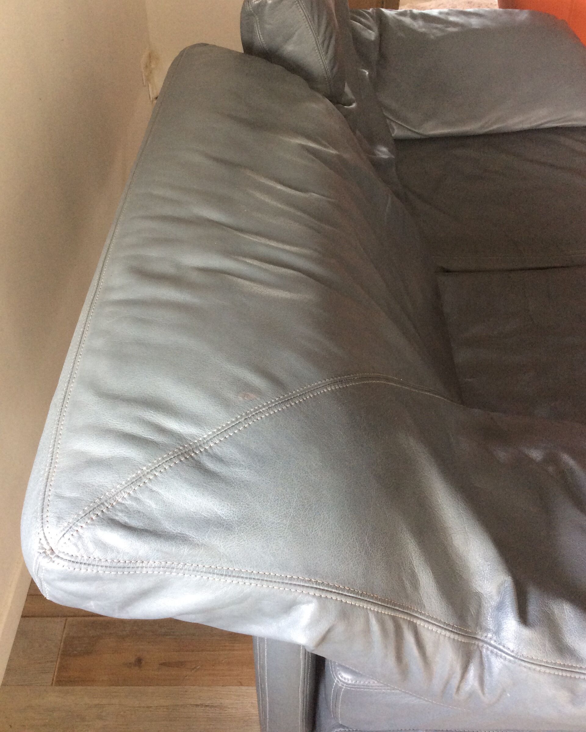 Cornelius de Durlet sofa in grey leather