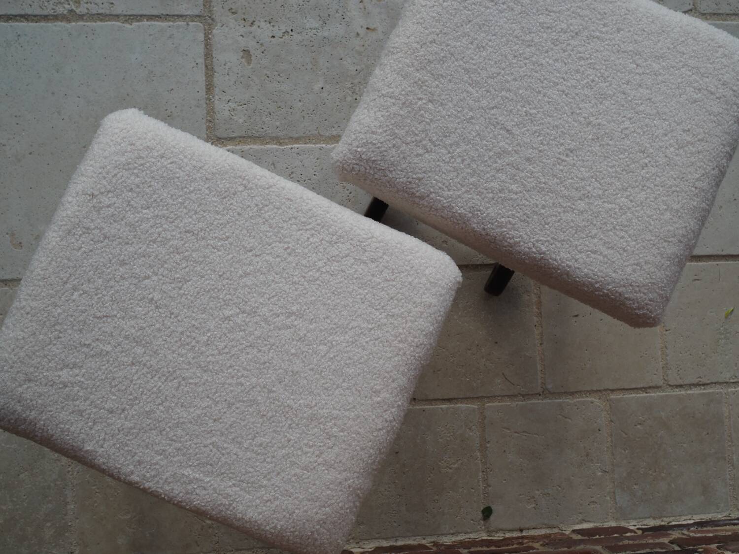 2 vintage folding footrests