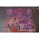 Vintage Turkish hand-knotted wool cotton red runner rug 83x362