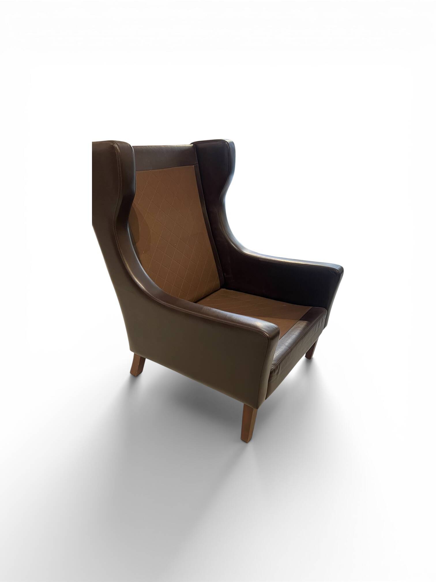 Leather wingback chair
