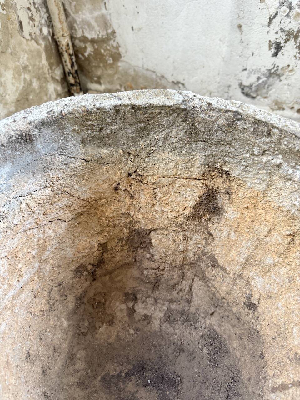 Trio of stone and cement planters, early 1900s