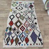 Handmade wool Berber rug 195 X 100 CM