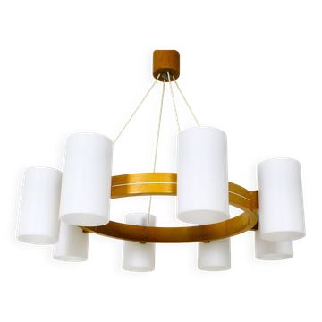 Large Mid-Century Uno & Östen Kristiansson chandelier, by Luxus1960.