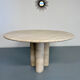 Large dining table Roche Bobois travertine Italian design 1970s