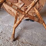 Vintage rattan table