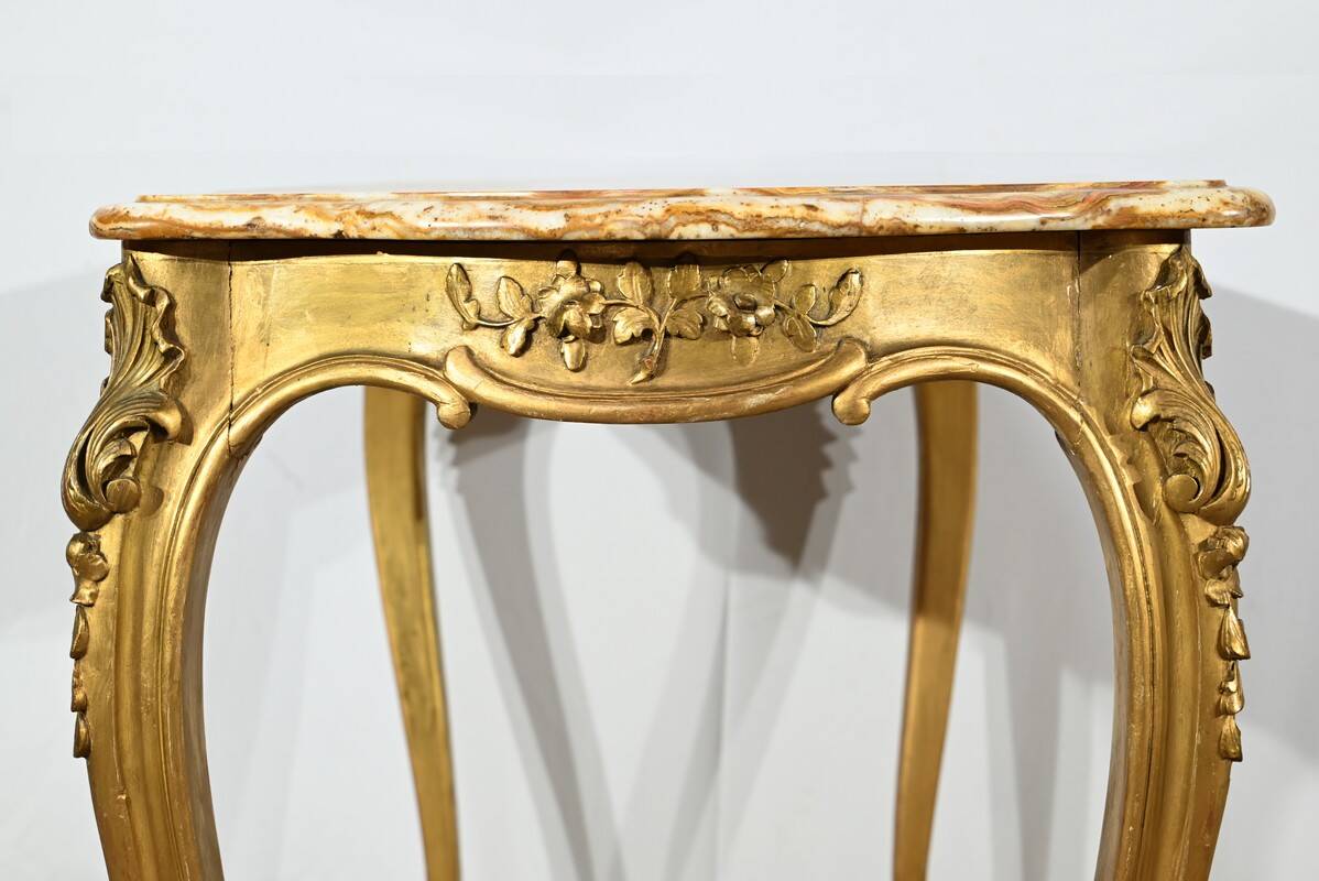 Small Middle Table in Golden Wood, Louis XV style – Late 19th century