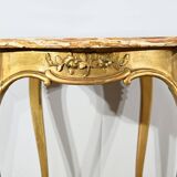 Table de milieu en bois doré, style Louis XV – fin XIXème