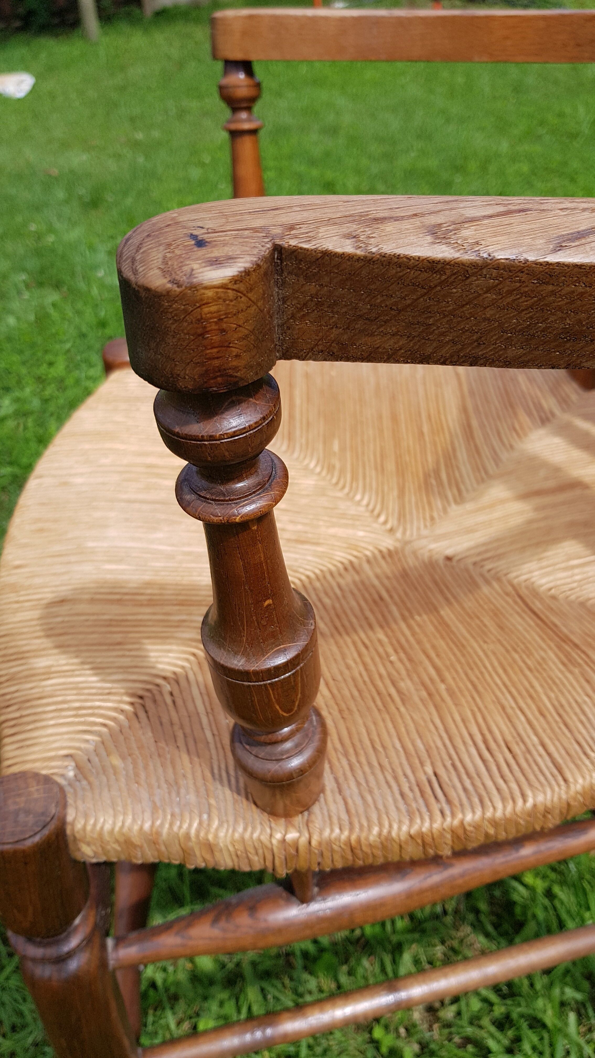 Wooden chair and straw
