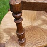 Wooden chair and straw