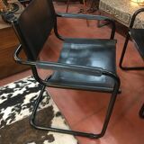 Set of 4 leather armchairs