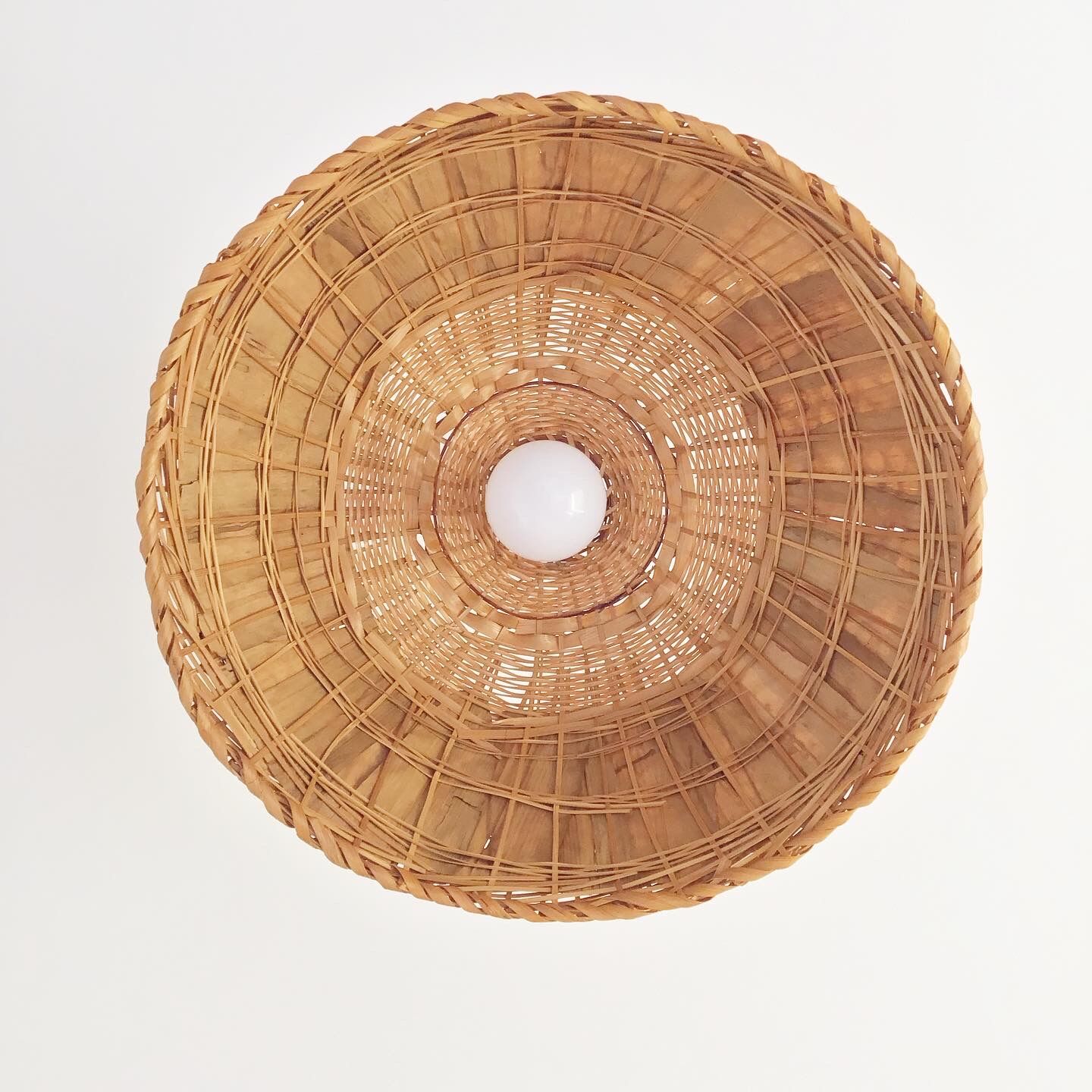 Suspension, vintage, rattan, canning