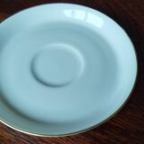 Set of 4 white and gold porcelain cups