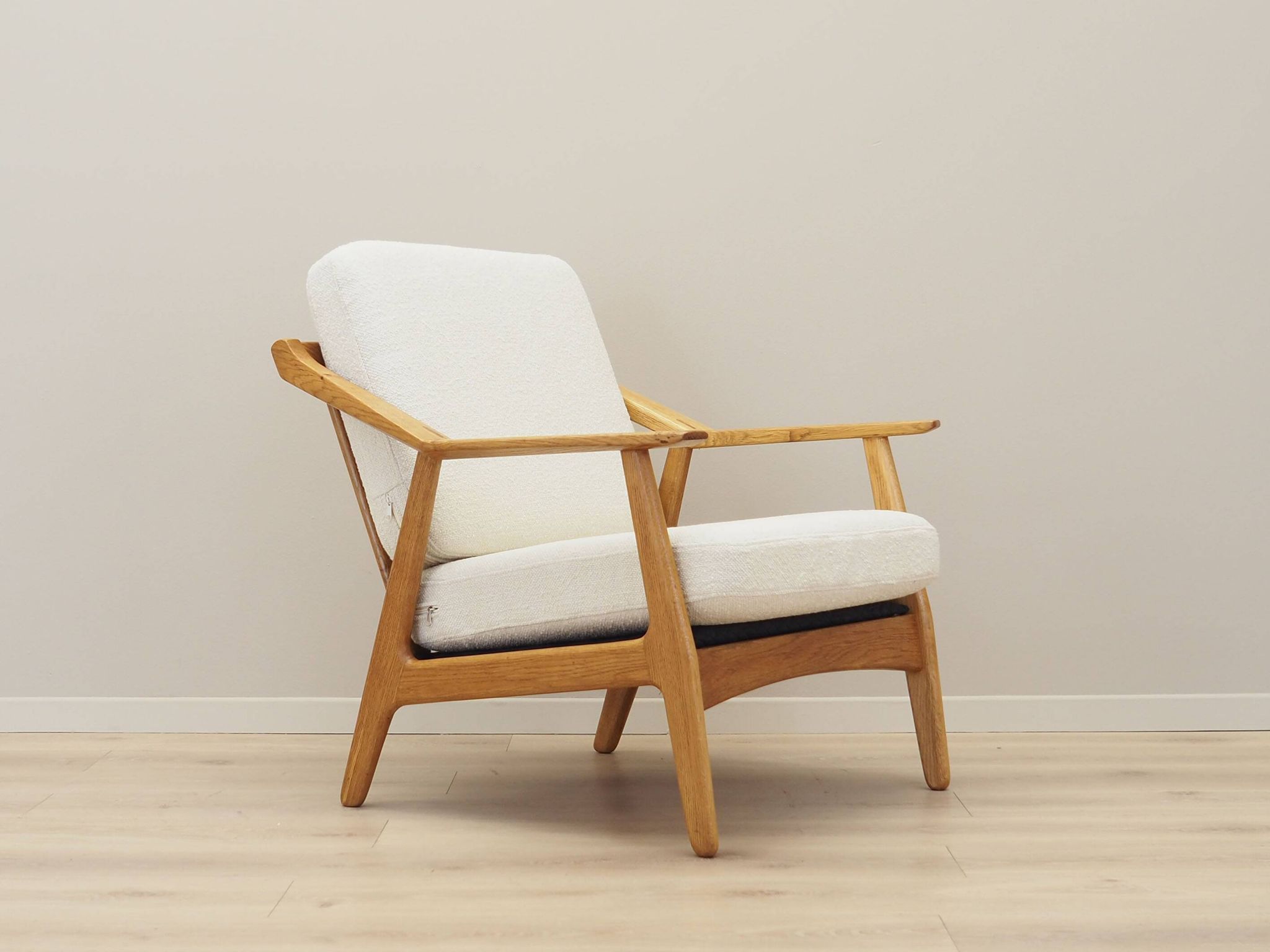 Oak armchair, Danish design, 1960s, designer: H. Brockmann Petersen, production: Randers Møbelfabrik