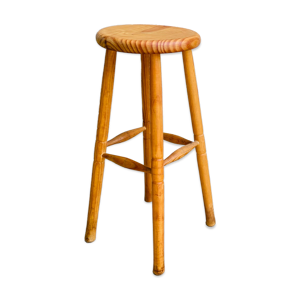 tabouret haut en bois