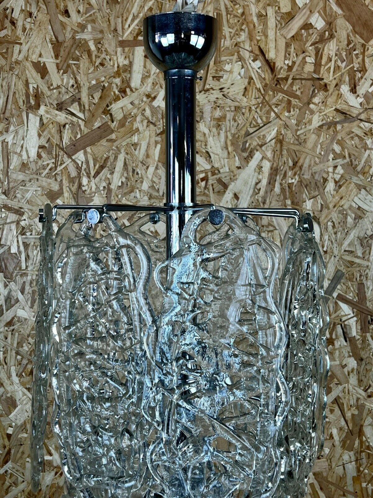 60s 70s Chandelier AV Mazzega Chandelier “Ragnatela” Murano Glass Space Age