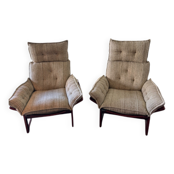 Pair of Mid Century Hungarian Relax Chairs