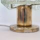 Lampe de table design en cristal et laiton, par Kamenicky Senov, années 1970