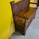 Antique Dutch Oak Hall Bench With Storage Space. Late 19th century.