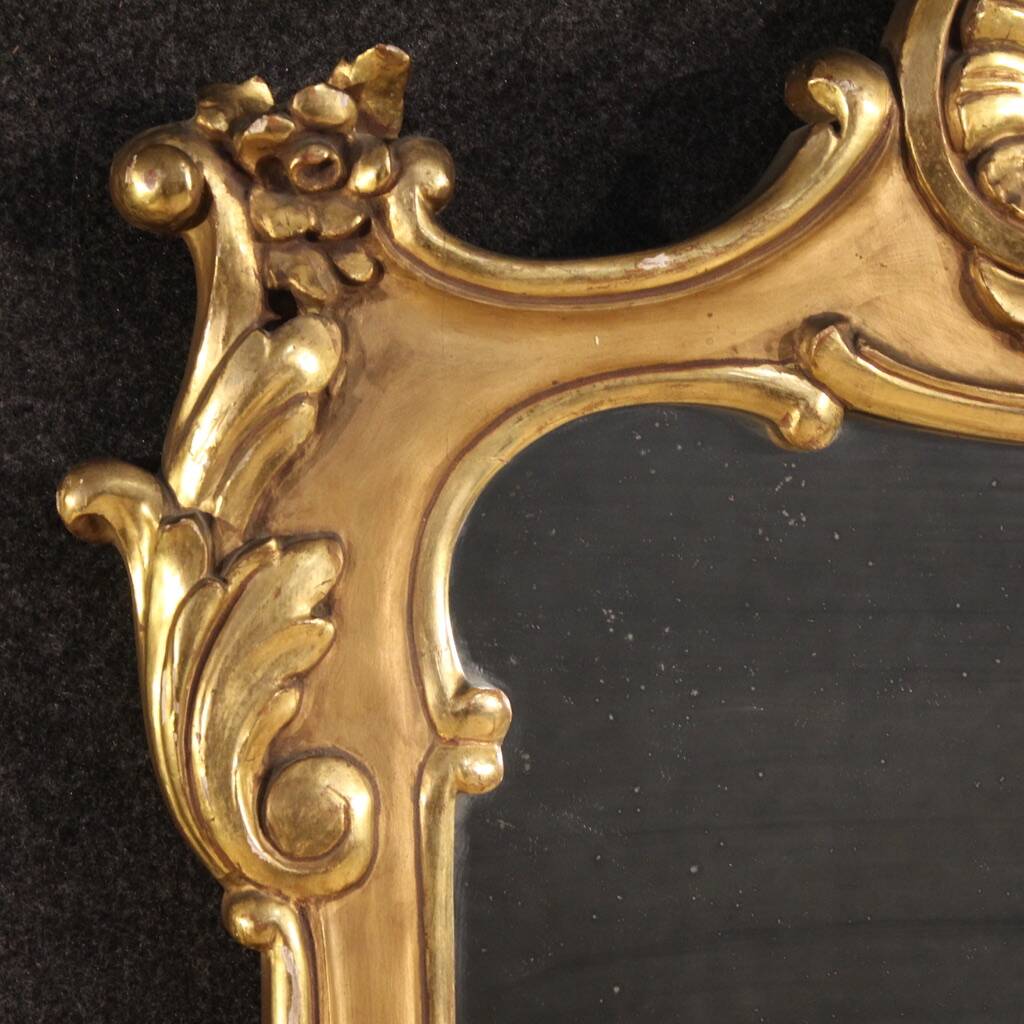 20th century painted and gilded Italian mirror