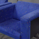 Pair of velvet armchairs, 1970