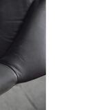 Black leather swivel armchair by Ire Möbel AB, 1960