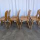 Set of 8 Vintage Tyrolean Heart Cutout Wooden Dining Chairs, Rustic Farmhou