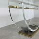 Vintage lucite and brass dining table, 1970s