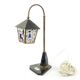 Folk table lamp, bakelite, brass, stone, USSR, 1950s