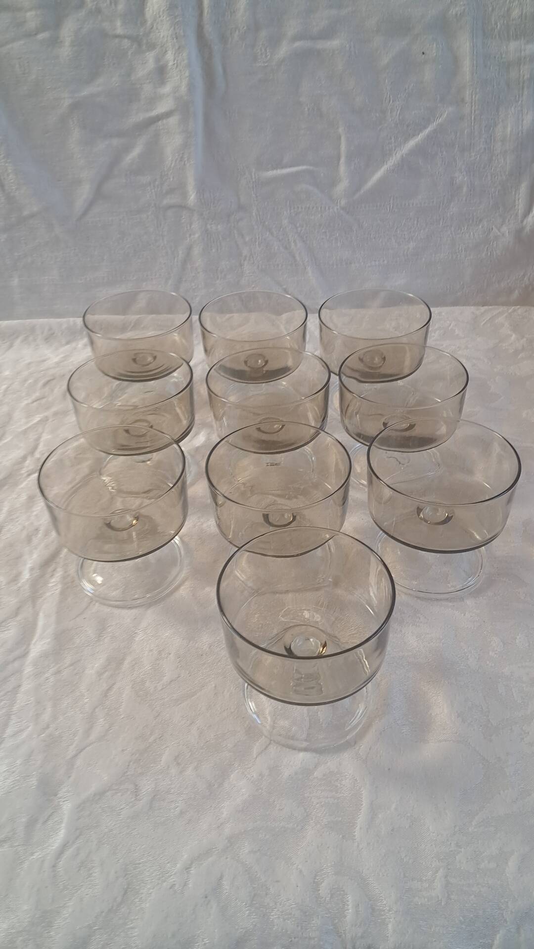 10 coupes en verre fumé