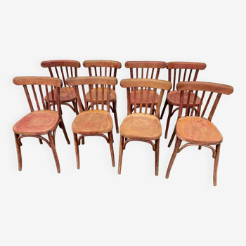 Set de 8 chaises bistrot