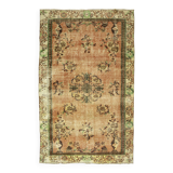 One-of-a-kind turkish handwoven vintage rug - rustic vintage charm 291x 177 cm