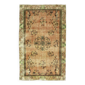 One-of-a-kind turkish handwoven vintage rug - rustic vintage charm 291x 177 cm