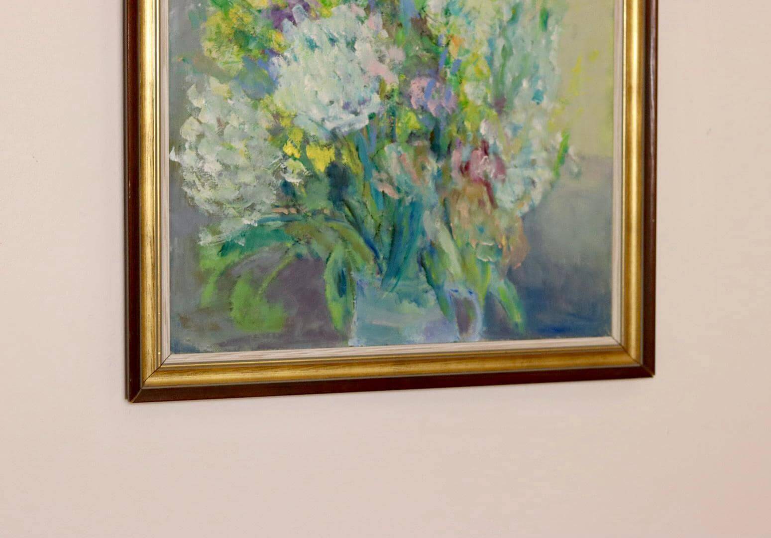Original Swedish oil on panel from the mid-century "Whispers of Spring" Vintage