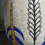 Soliflore bottle vase in fine earthenware boch frères la louvière-keramis early 20th century