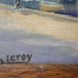 Table, oil representing Notre Dame de Paris