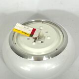 Stilux Milano, white perspex and aluminum ceiling lamp from 60s