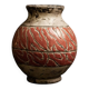 Textured glazed stoneware ball vase by Jérôme Massier, Vallauris