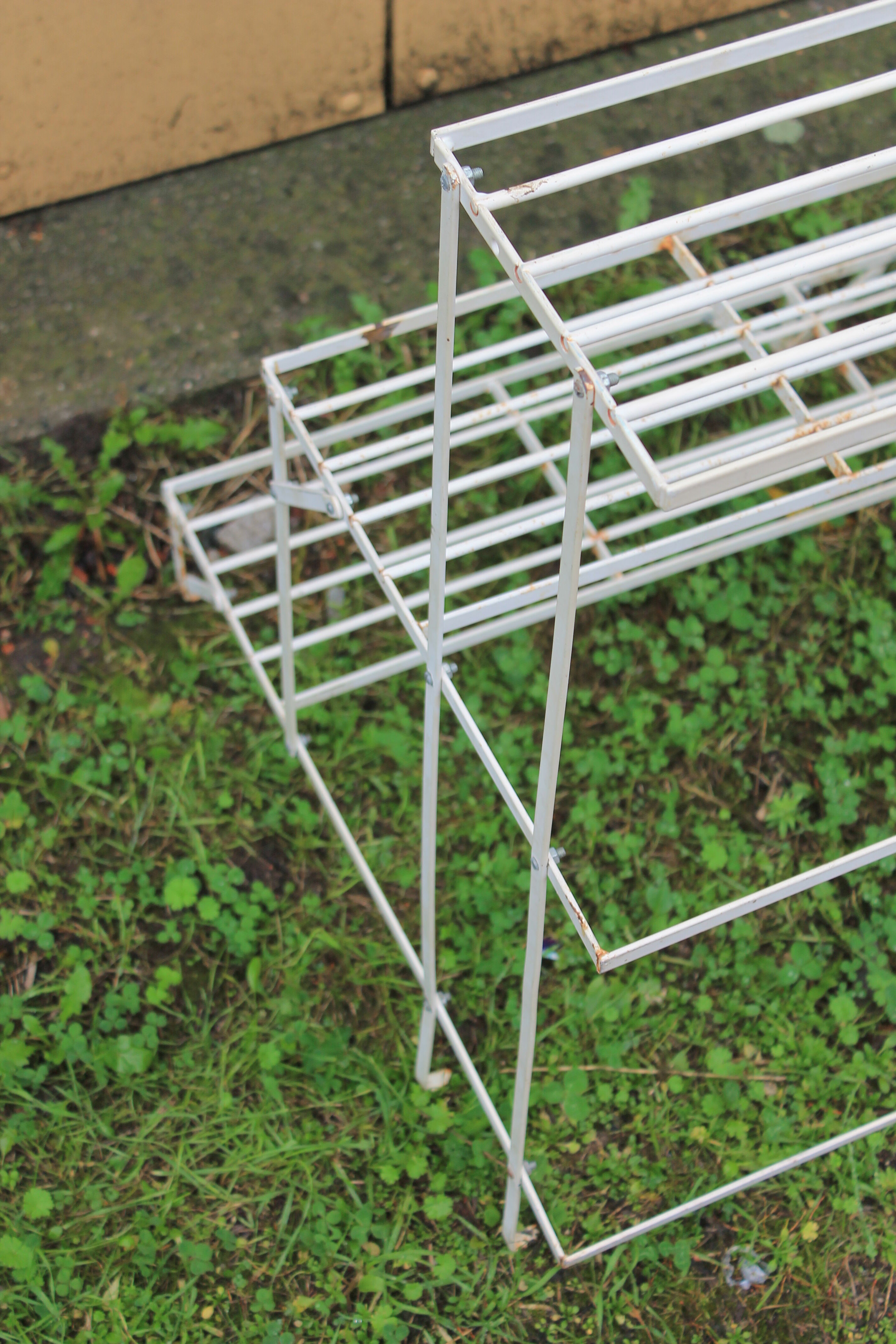 Florist gardener on stairs
