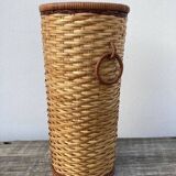Vintage rattan umbrella stand