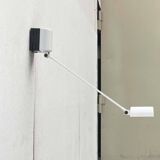 Classic white wall lamp Daphinette Italian vintage by Tommaso Cimini for Lumina, 1980s.