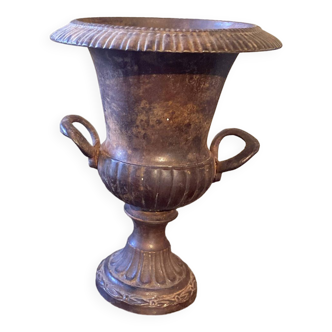 Cast iron amphora vase